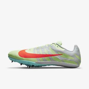 Nike Zoom Rival S 9 Athletics Sprinting Spikes Men's Running Shoes Turquoise / Orange | NK065SPD